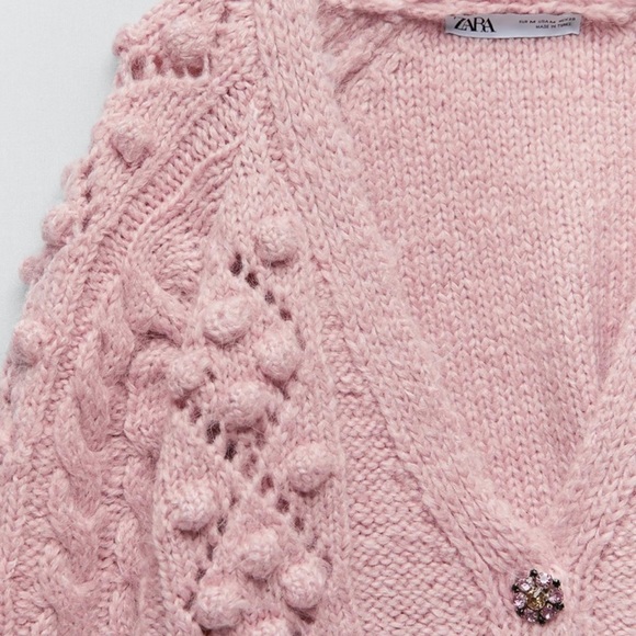 Zara Jewel Button Knit Cardigan - Picture 3 of 7